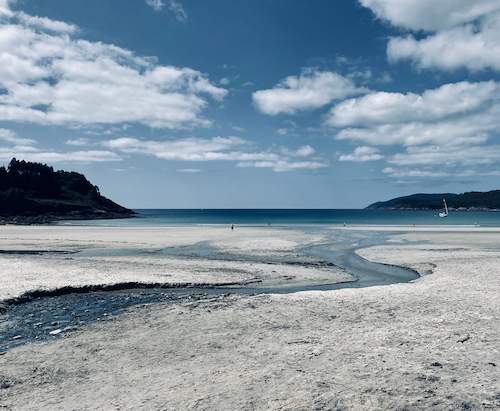 A river pouring into the sea
